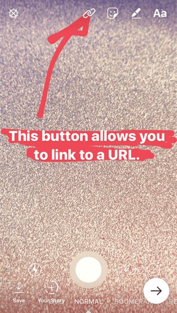 Instagram swipe-up feature